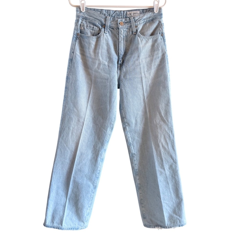 AG Kora High Rise Wide Leg Jeans Light Wash Adriano Goldschmeid Premium Denim